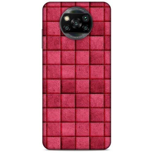Xiaomi Redmi Poco X3 Kılıf Patchwork (29) Arka Koruma Kılıfı Pembe