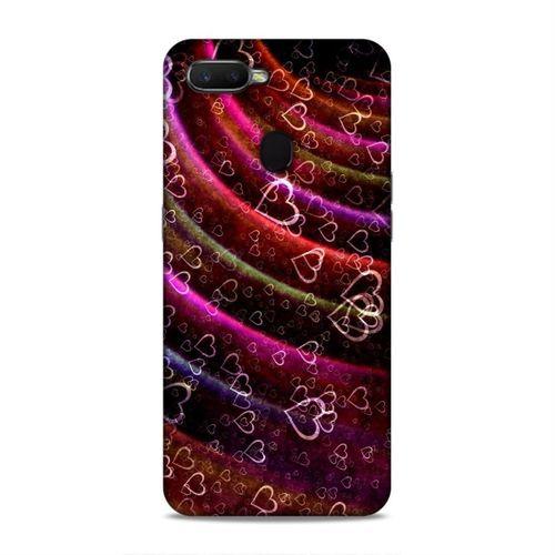 Oppo Ax7 Kılıf Kalpli Neonlar Arka Kapak Silikon Koruma Full Koruyucu