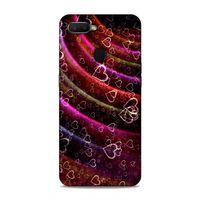 Oppo Ax7 Kılıf Kalpli Neonlar Arka Kapak Silikon Koruma Full Koruyucu