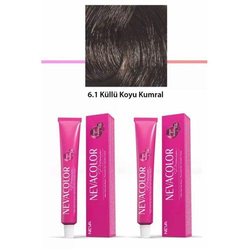 2 li Set Premium 6.1 Küllü Koyu Kumral - Kalıcı Krem Saç Boyası 2 X 50 g Tüp