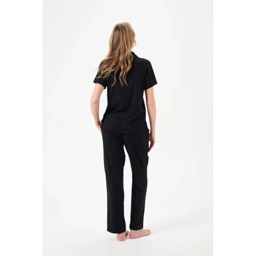 Kadın Pijama Takımı - Kısa Kol Önden Düğmeli
