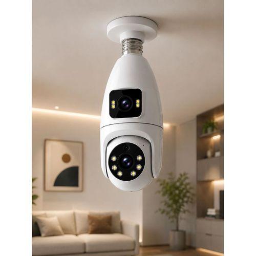 Wi-fi Çift Lens Ampul Kamera  Akıllı Ev Güvenliği