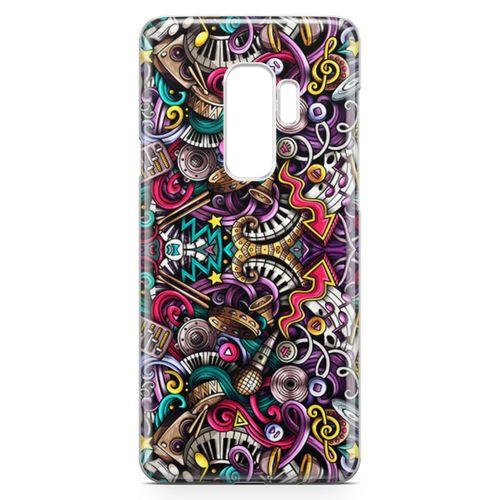 Samsung Galaxy S9 Plus Kılıf Youtuber Doodle Arka Kapak Koruma Desenli Full Koruyucu