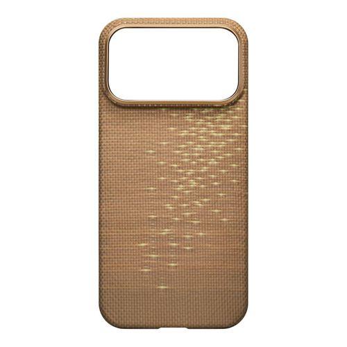 Apple iPhone 17 Pro Max Kılıf M-safe Şarj Özellikli Aramid Fiber Pitaka Glints of Gold Ultra Slim Serisi Kapak