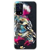 OPPO Oppo A55 Kılıf HD Desen Baskılı Arka Kapak - Colorfull Aslan