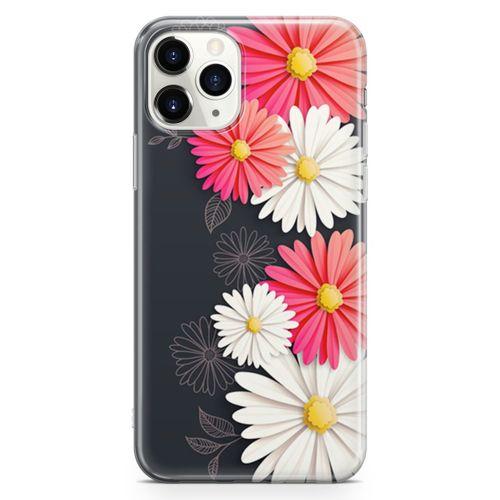 Apple iPhone 11 Pro Max Kılıf Papatyalar Acarken Arka Kapak Koruma Desenli Full Koruyucu