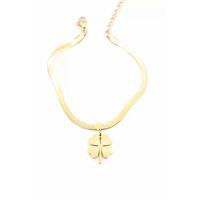 İtalyan Zincir Yonca Bileklik - Altın