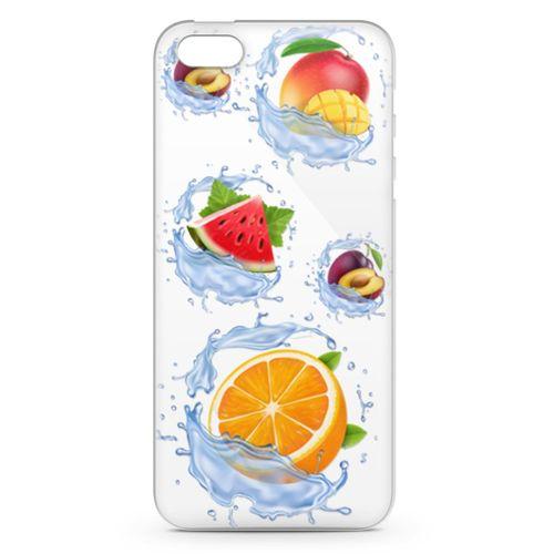 Apple iPhone 5 Kılıf Meyve Suları Arka Kapak Koruma Desenli Full Koruyucu