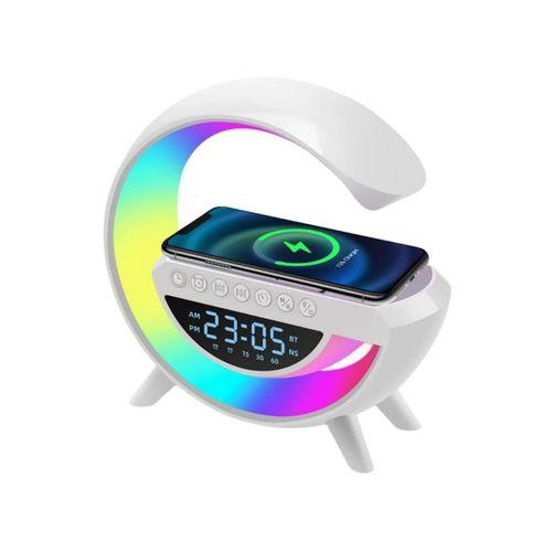 Çok Fonksiyonlu Kablosuz Şarjlı Saat Hoparlör Rgb Işık Ve Alarm Özellikli
