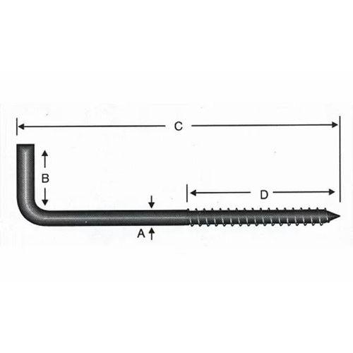 Vidalı Korniş Çivi No:8 - 4x80 - 100 Adet