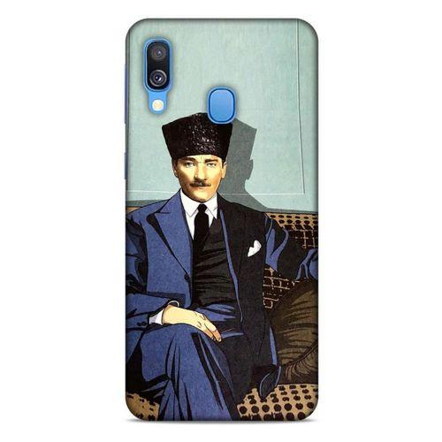 Samsung Galaxy A40 Kılıf Atatürk (48) Bumper Kılıf Yeşil Duvar