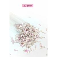 Uzun Boru Kesme Boncuk Çap 2mm Uzunluk 10 mm - 20 Gram - Mat Beyaz - BNC263