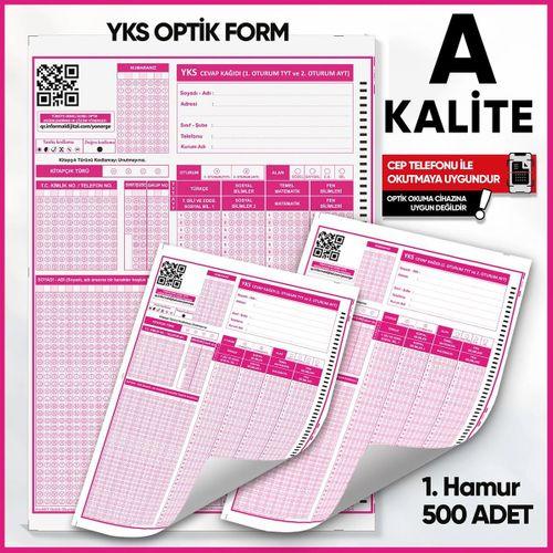 YKS-MSÜ Deneme Sınavları İçin 500 Adet Optik Form