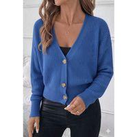 Düğme Detay Triko Bluz