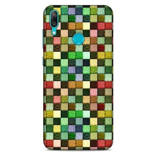 Huawei Y7 2019 Kılıf Patchwork (50) Shockproof Kılıf Karışık Renkli