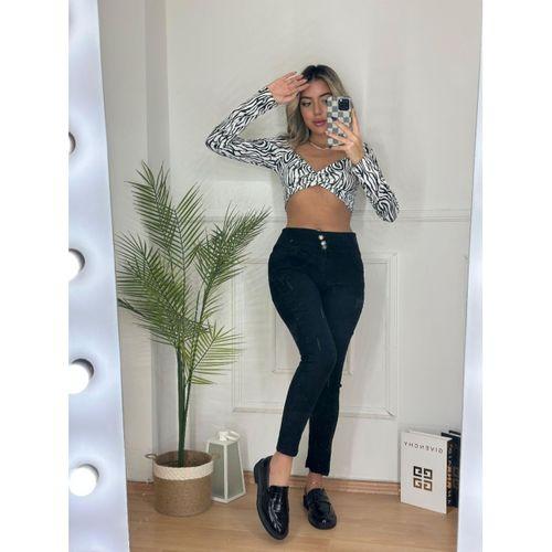 Yüksek Bel Likralı Kot Pantolon