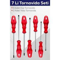 7'li Tornavida Seti (4  Düz Tornavida 3  Yıldız Tornavida)