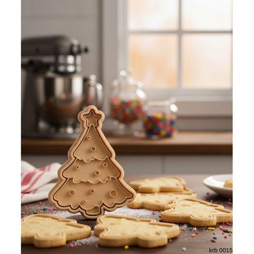 Noel Agaci Christmas Tree Sekillendirici Kalip Kurabiye Hamur Kesici Oyun ve Seker Hamuru Seti