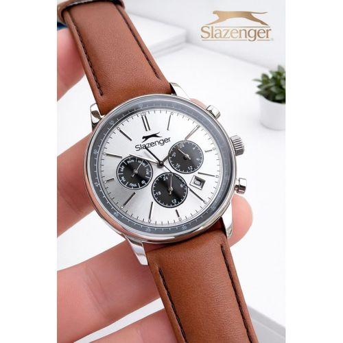 Slazenger Deri Kordon İç Fonksiyonları Aktif 10 Atm Suya Dayanıklı Erkek Kol Saati ESL.9.2539.X1