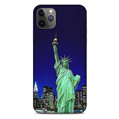 Apple Iphone 11 Pro Max Kılıf Dünya Mimarisi (23) Ultra Koruma Kılıfı Özgürlük Heykeli ABD