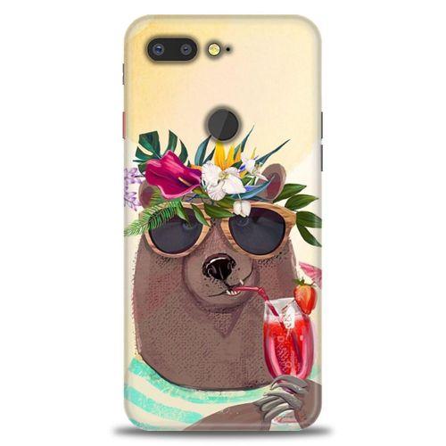 General Mobile GM 9 Pro Kılıf HD Baskılı Kılıf - Keyifli Ayı + Tam Ekran Koruyucu