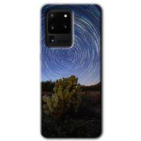MRCİLETİSİM MRCİLETİSİM Samsung Galaxy S20 Ultra Kılıf HD Desen Baskılı Arka Kapak + Temperli Cam - Eclipse Sky