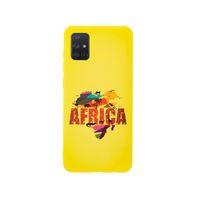 Samsung A71 Africa Premium Silikonlu Sarı Telefon Kılıfı