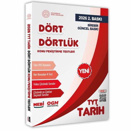 2026 YKS-TYT MEBİ-OGM Dört Dörtlük Tarih Pekiştirme Testi A4 Renkli Soru Bankası BASKI ÜCRETİ