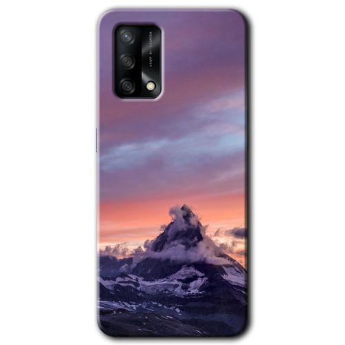 Oppo A74 Kılıf Baskılı Kapak - Zirve + 5D Tam Kaplayan Cam