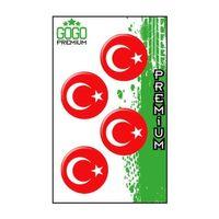 SEVGENT Türk Bayrağı 2 (3X3 Cm) Dörtlü Damla Etiket