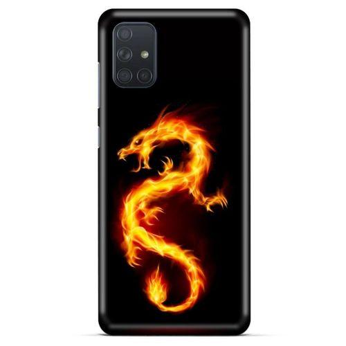 Samsung Galaxy M51 Kılıf Dragons (26) Tpu Silikon Kılıf Tatoo Ateş Ejderhası