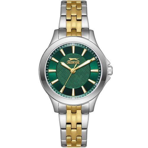 Slazenger SL.09.2349.3.05 Quartz Çelik Altın/Gri Yeşil Kadran 30 mm Kadın Kol Saati