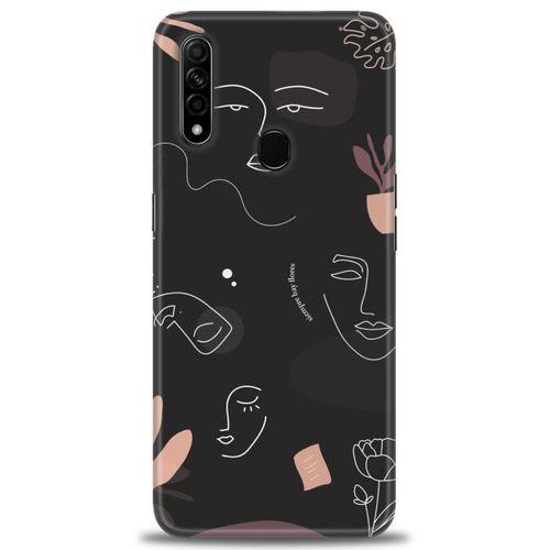Oppo A31 Kılıf HD Baskılı Kılıf - Siyah Silüet + Tam Ekran Koruyucu