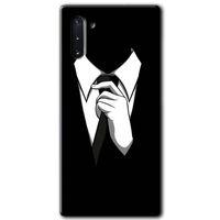 Galaxy Note 10 Kılıf HD Desen Baskılı Arka Kapak - Smokin + Kırılmaz Cam