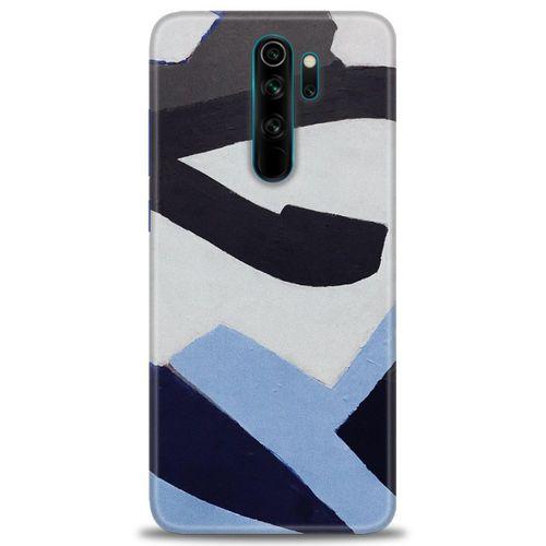 Xiaomi Redmi Note 8 Pro Kılıf HD Baskılı Kılıf - Gri Mavi + Tam Ekran Koruyucu