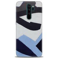 Xiaomi Redmi Note 8 Pro Kılıf HD Baskılı Kılıf - Gri Mavi + Tam Ekran Koruyucu