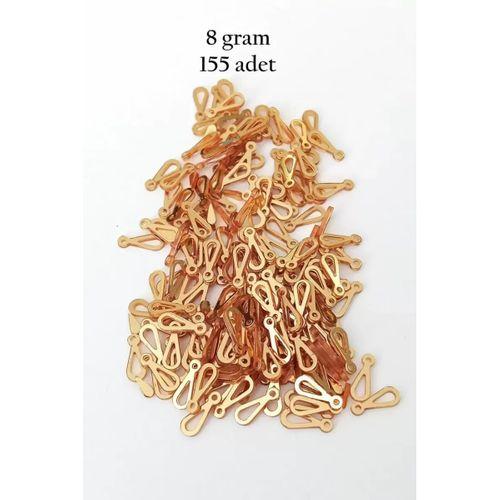Oya Abiye Bileklik Kolye Pleksi Metalik Plastik Pul Altın Renk 8 gram 155 adet - BNC482