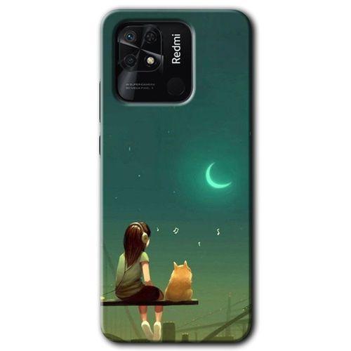 Redmi 10C Kılıf HD Desen Baskılı Arka Kapak - Kedili Kız