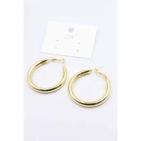 Metal Halka Küpe 3cm - Altın