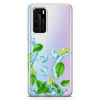 Huawei P40 Kılıf Nane Limon Buz Arka Kapak Koruma Desenli Full Koruyucu