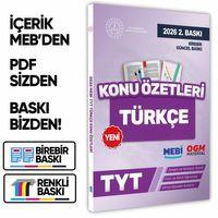 2026 YKS-TYT MEBİ-OGM Türkçe Pratik Konu Özet Kitabı RENKLİ A4 Boyut Görsel Destekli BASKI ÜCRETİ