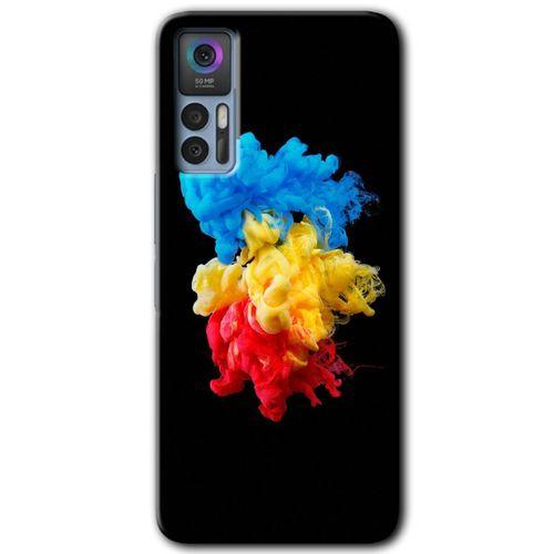 TCL 30 Kılıf HD Desen Baskılı Arka Kapak - Black 1