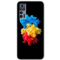 TCL 30 Kılıf HD Desen Baskılı Arka Kapak - Black 1