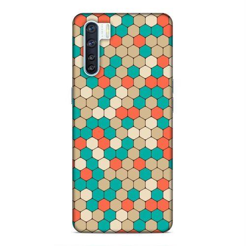 Oppo A91 Kılıf Renkli Petek Arka Kapak Silikon Koruma Full Koruyucu