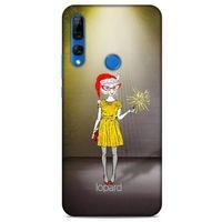Huawei Y9 Prime 2019 Kılıf FunnyMaX (32) Soft Silikon Kılıf Turuncu Kahve
