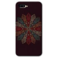 OPPO Oppo Rx 17 Neo Kılıf HD Desen Baskılı Arka Kapak + Temperli Cam - Mandala Flower Wal