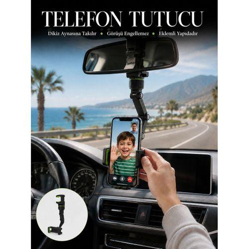 Araç İçi Telefon Tutucu Dikiz Aynasına Takılan Sabit Ve Ayarlanabilir