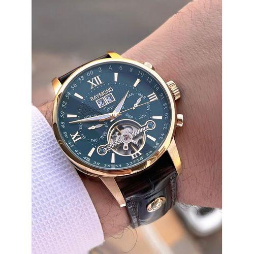 Raymond Nişan Ve Damatlara Özel Deri Kordon 2 Yıl Garantili Otomatik Erkek Kol Saati+Bileklik RMD.M4