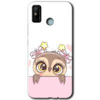 Tecno Spark 6 Go Kılıf HD Desen Baskılı Arka Kapak - Sevimli Baykuş + Kırılmaz Cam