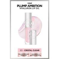 L'Oréal Paris Plump Ambition Hyaluron Lip Oil Besleyici ve Nemlendirici Dudak Parlatıcısı - 101 Cristal Clear